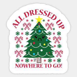 ALL DRESSED UP TREE Sticker